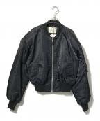 entire studiosエンタイアスタジオ）の古着「CROPPED BROAD BOMBER」｜ブラック