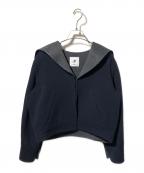 FOXEY BOUTIQUEフォクシー ブティック）の古着「カシミヤジッパーフーディージャケット」｜ネイビー