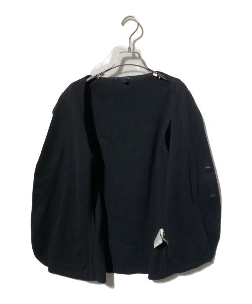 LARDINI（ラルディーニ）LARDINI (ラルディーニ) コットンミラノリブソリッドニットジャケット ブラック サイズ:Mの古着・服飾アイテム