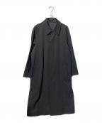 COMME des GARCONS HOMMEコムデギャルソン オム）の古着「ウールギャバステンカラーコート」｜ブラック