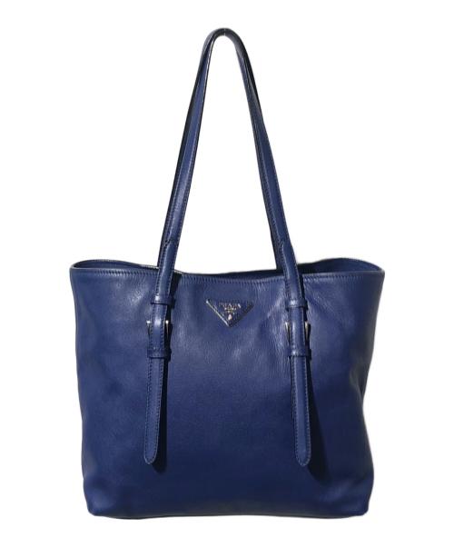 PRADA（プラダ）PRADA (プラダ) サファイアーノ トートバッグ ブルーの古着・服飾アイテム