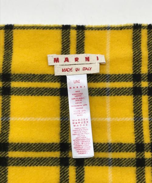 MARNI（マルニ）MARNI (マルニ) チェックマフラー イエローの古着・服飾アイテム