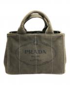 PRADAプラダ）の古着「カナパミニトートバッグ」｜グリーン