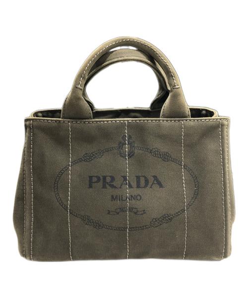 PRADA（プラダ）PRADA (プラダ) カナパミニトートバッグ グリーンの古着・服飾アイテム