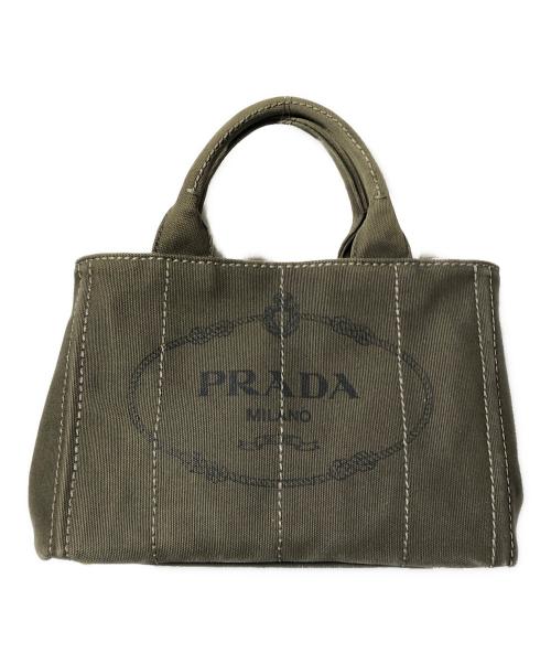 PRADA（プラダ）PRADA (プラダ) カナパミニトートバッグ グリーンの古着・服飾アイテム