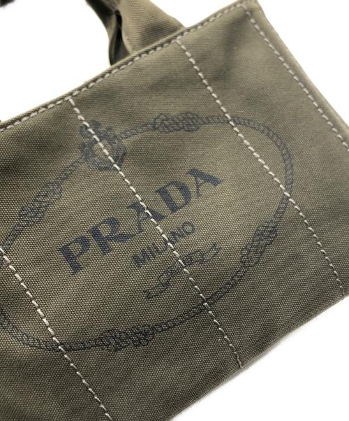 PRADA（プラダ）PRADA (プラダ) カナパミニトートバッグ グリーンの古着・服飾アイテム