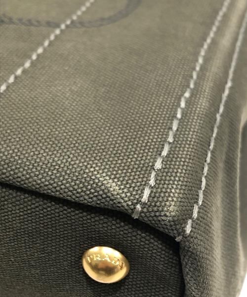 PRADA（プラダ）PRADA (プラダ) カナパミニトートバッグ グリーンの古着・服飾アイテム