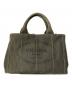 中古・古着 PRADA (プラダ) カナパミニトートバッグ グリーン：45000円