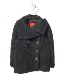 Vivienne Westwood RED LABEL（ヴィヴィアンウエストウッドレッドレーベル）の古着「モヘア混ダブルショートコート」｜ブラック