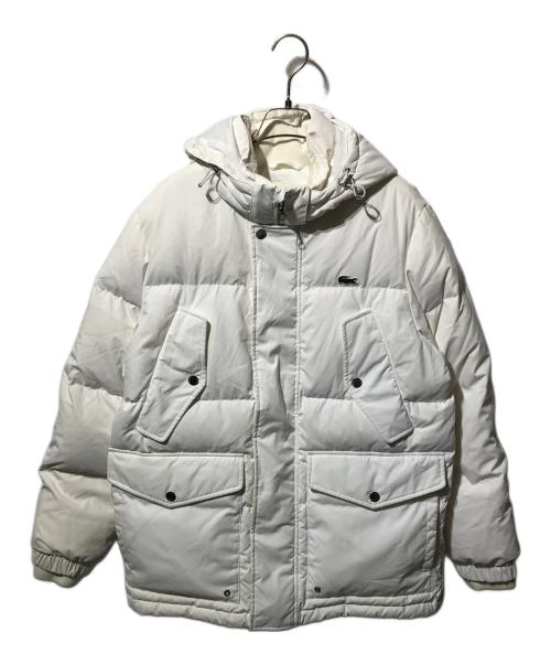 LACOSTE（ラコステ）LACOSTE (ラコステ) 撥水マルチポケットダウンジャケット ホワイト サイズ:46の古着・服飾アイテム