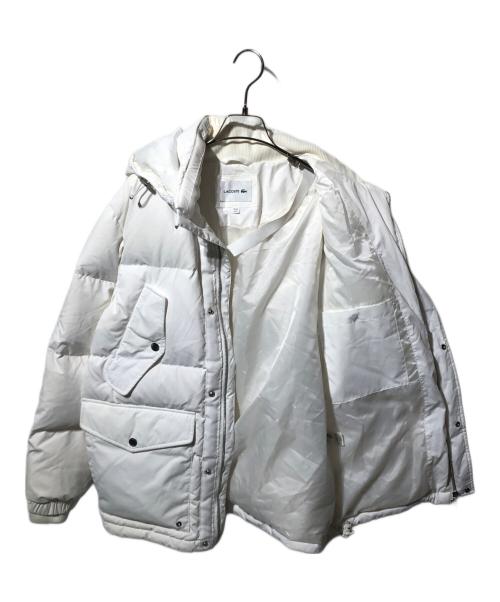 LACOSTE（ラコステ）LACOSTE (ラコステ) 撥水マルチポケットダウンジャケット ホワイト サイズ:46の古着・服飾アイテム