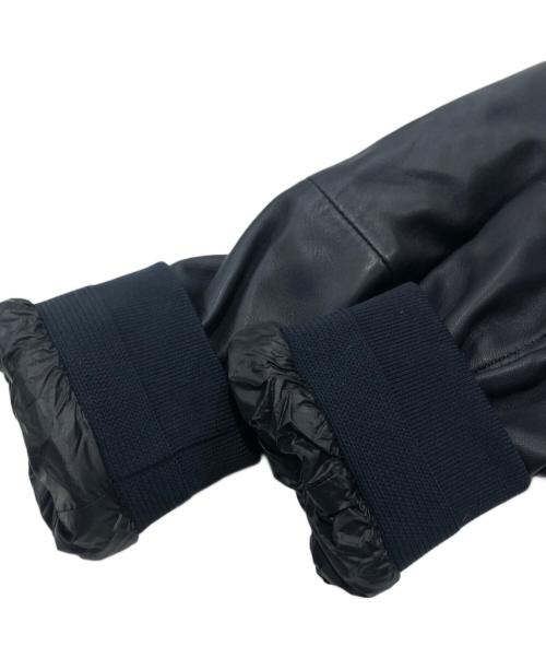 BOSS HUGO BOSS（ボス ヒューゴボス）BOSS HUGO BOSS (ボス ヒューゴボス) レザーブルゾン/レザージャケット ネイビー サイズ:46Aの古着・服飾アイテム