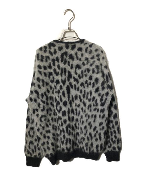 gold（ゴールド）GOLD (ゴールド) レオパードモヘア混カーディガン/ｖネックカーディガン グレー サイズ:Sの古着・服飾アイテム