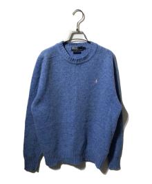 POLO RALPH LAUREN（ポロ・ラルフローレン）の古着「ウールニット」｜ブルー