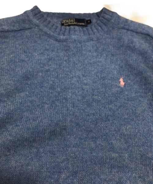 POLO RALPH LAUREN（ポロ・ラルフローレン）POLO RALPH LAUREN (ポロ・ラルフローレン) ウールニット ブルー サイズ:Mの古着・服飾アイテム