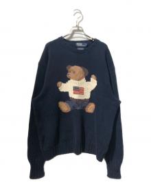 POLO RALPH LAUREN（ポロ・ラルフローレン）の古着「ポロベアニット」｜ネイビー