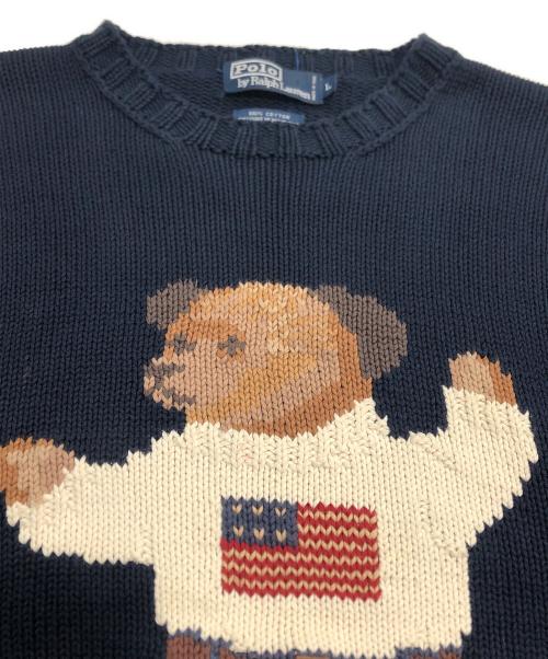POLO RALPH LAUREN（ポロ・ラルフローレン）POLO RALPH LAUREN (ポロ・ラルフローレン) ポロベアニット ネイビー サイズ:Lの古着・服飾アイテム