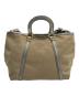 PRADA (プラダ) ロゴジャガード2WAYバッグ ブラウン：35000円