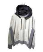A vontadeアボンタージ）の古着「After Hoodie Parka/フード付きパーカー」｜ベージュ×グレー