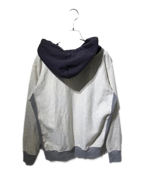 A vontade（アボンタージ）A vontade (アボンタージ) After Hoodie Parka/フード付きパーカー ベージュ×グレー サイズ:Sの古着・服飾アイテム