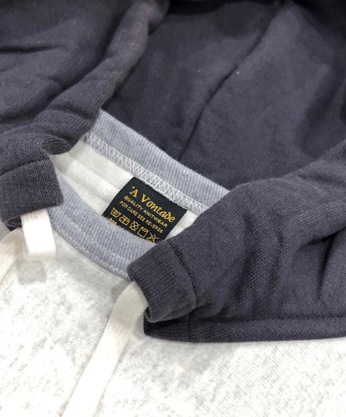 A vontade（アボンタージ）A vontade (アボンタージ) After Hoodie Parka/フード付きパーカー ベージュ×グレー サイズ:Sの古着・服飾アイテム