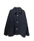 maillotマイヨ）の古着「maillot mature double face beaver coach JK/ウール混ジャケット」｜ネイビー