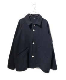maillot（マイヨ）の古着「maillot mature double face beaver coach JK/ウール混ジャケット」｜ネイビー