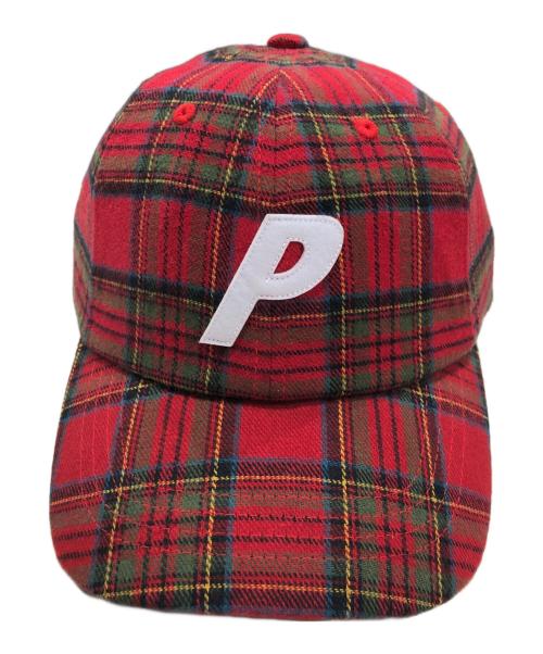 PALACE（パレス）PALACE (パレス) 6-PANEL RED CHECK CAP/ロゴ入りキャップ レッドの古着・服飾アイテム