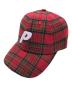 PALACE（パレス）の古着「6-PANEL RED CHECK CAP/ロゴ入りキャップ」｜レッド