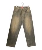 SUPREMEシュプリーム）の古着「Distressed Loose Fit Selvedge  jean/デニムパンツ」｜ブラウン