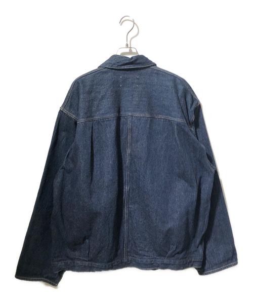 yokosakamoto（ヨウコサカモト）yokosakamoto (ヨウコサカモト) PLEATS JACKET/デニムジャケット インディゴ サイズ:Lの古着・服飾アイテム