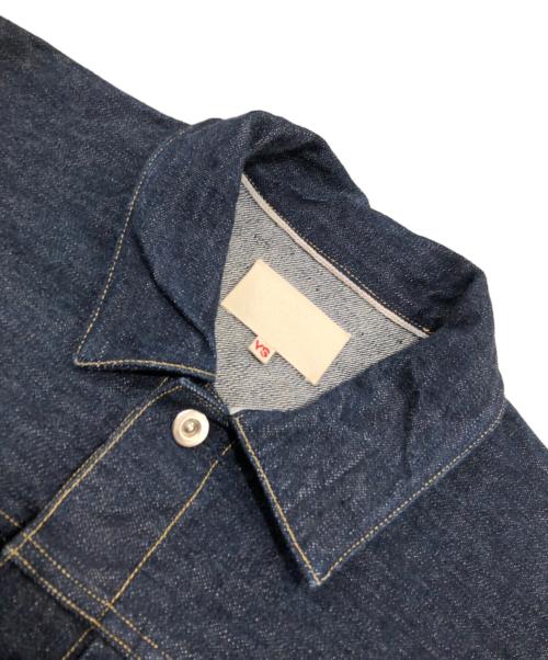 yokosakamoto（ヨウコサカモト）yokosakamoto (ヨウコサカモト) PLEATS JACKET/デニムジャケット インディゴ サイズ:Lの古着・服飾アイテム