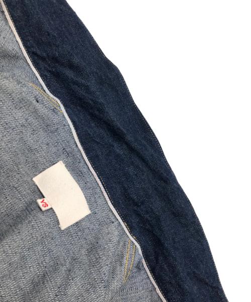yokosakamoto（ヨウコサカモト）yokosakamoto (ヨウコサカモト) PLEATS JACKET/デニムジャケット インディゴ サイズ:Lの古着・服飾アイテム