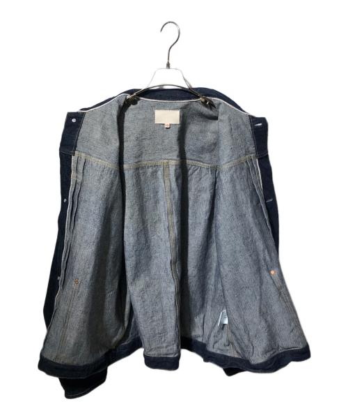 yokosakamoto（ヨウコサカモト）yokosakamoto (ヨウコサカモト) PLEATS JACKET/デニムジャケット インディゴ サイズ:Lの古着・服飾アイテム