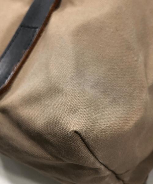 vasco（ヴァスコ）VASCO (ヴァスコ) キャンバスレザーリュック ベージュの古着・服飾アイテム