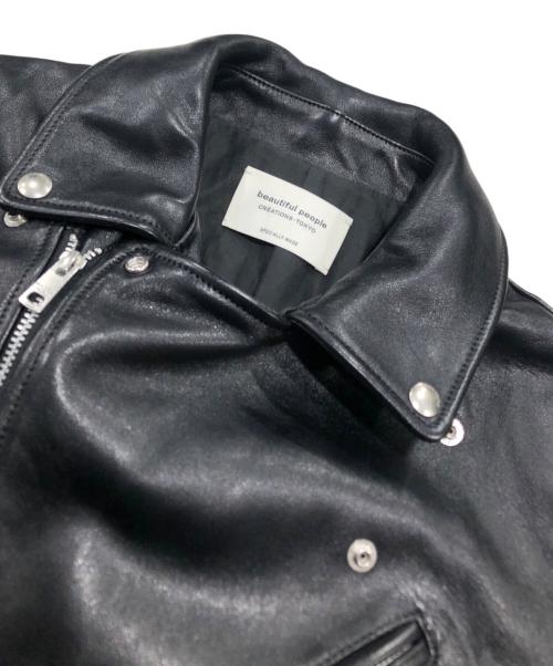 beautiful people（ビューティフルピープル）beautiful people (ビューティフルピープル) vintage leather THE /a riders jacket/レザージャケット ブラック サイズ:190の古着・服飾アイテム