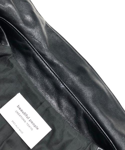 beautiful people（ビューティフルピープル）beautiful people (ビューティフルピープル) vintage leather THE /a riders jacket/レザージャケット ブラック サイズ:190の古着・服飾アイテム