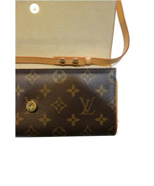 LOUIS VUITTON（ルイ ヴィトン）LOUIS VUITTON (ルイヴィトン) ポシェット・ツインGM ブラウン サイズ:GM モノグラム M51852 SD0041の古着・服飾アイテム