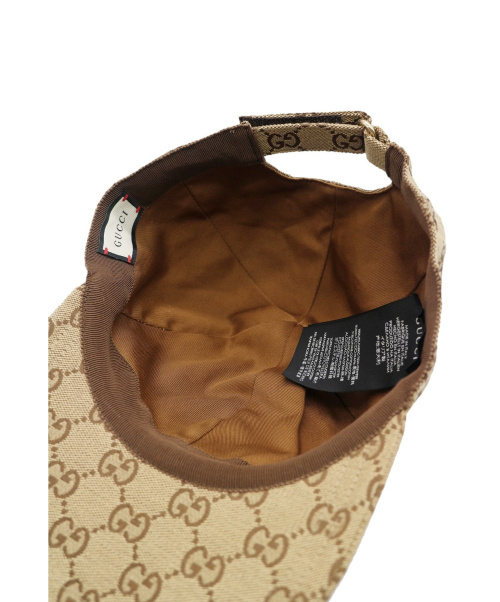 GUCCI（グッチ）GUCCI (グッチ) GGキャンパスベースボールキャップ ベージュの古着・服飾アイテム