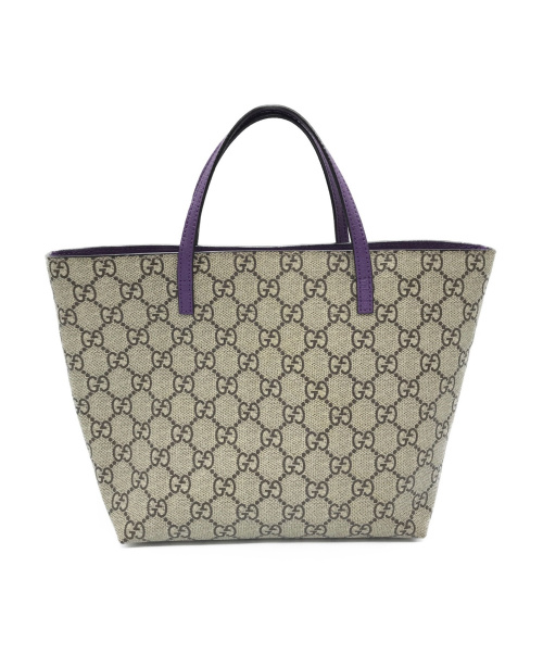 GUCCI（グッチ）GUCCI (グッチ) キャットハンドバッグ ベージュ GGスプリーム 410812・204991の古着・服飾アイテム