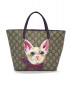 GUCCI（グッチ）の古着「キャットハンドバッグ」｜ベージュ