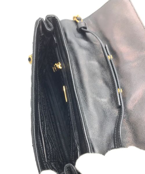 PRADA（プラダ）PRADA (プラダ) キルティングチェーンショルダーバッグ ブラックの古着・服飾アイテム