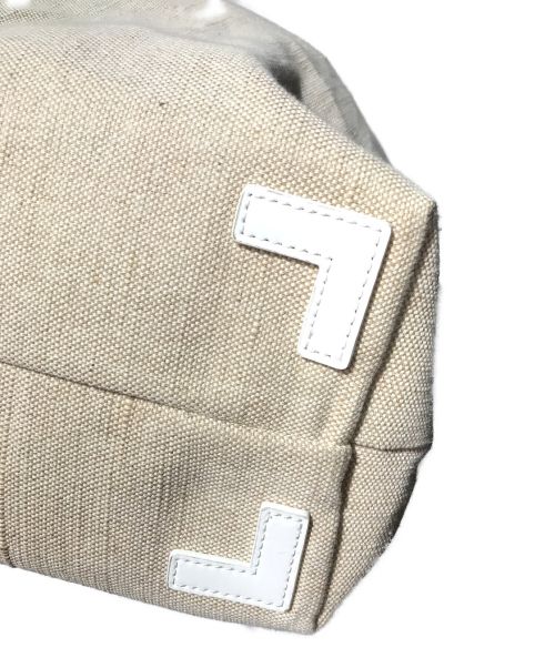 YAHKI（ヤーキ）YAHKI (ヤーキ) canvas×leather TOTE BAG アイボリーの古着・服飾アイテム