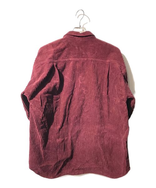 X-GIRL（エックスガール）X-girl (エックスガール) FACE EMBROIDERY CORDUROY SHIRT レッド サイズ:Ⅿの古着・服飾アイテム