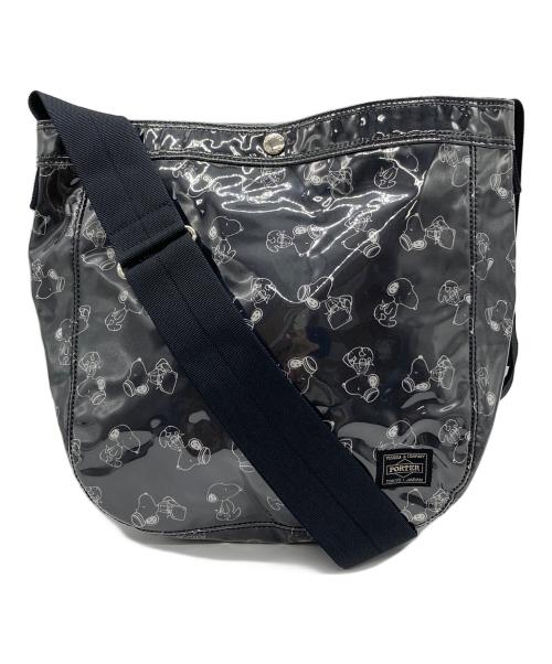 PORTER（ポーター）PORTER (ポーター) PEANUTS (ピーナッツ) クリアショルダーバッグ ブラックの古着・服飾アイテム