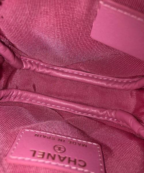 CHANEL（シャネル）CHANEL (シャネル) ココマークマトラッセキャビアスキンコインケース ピンクの古着・服飾アイテム