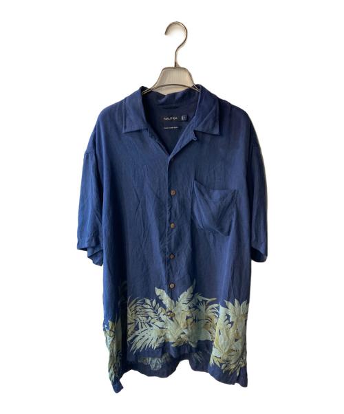 NAUTICA（ノーティカ）NAUTICA (ノーティカ) シルクシャツ ネイビー サイズ:Lの古着・服飾アイテム