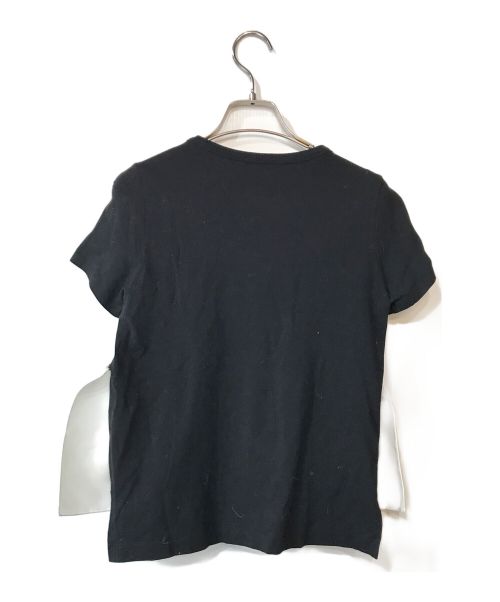 YOKO CHAN（ヨーコチャン）YOKO CHAN (ヨーコチャン) ペプラムカットソー ブラック×ホワイト サイズ:Ｍの古着・服飾アイテム