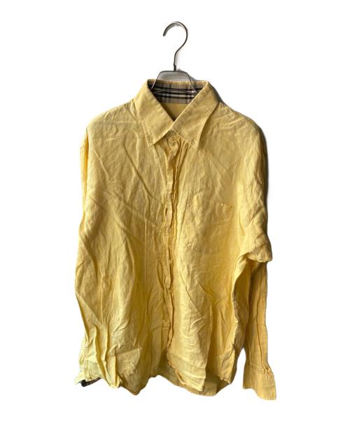 BURBERRY（バーバリー）BURBERRY (バーバリー) リネンシャツ イエロー サイズ:Lの古着・服飾アイテム