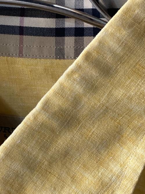 BURBERRY（バーバリー）BURBERRY (バーバリー) リネンシャツ イエロー サイズ:Lの古着・服飾アイテム